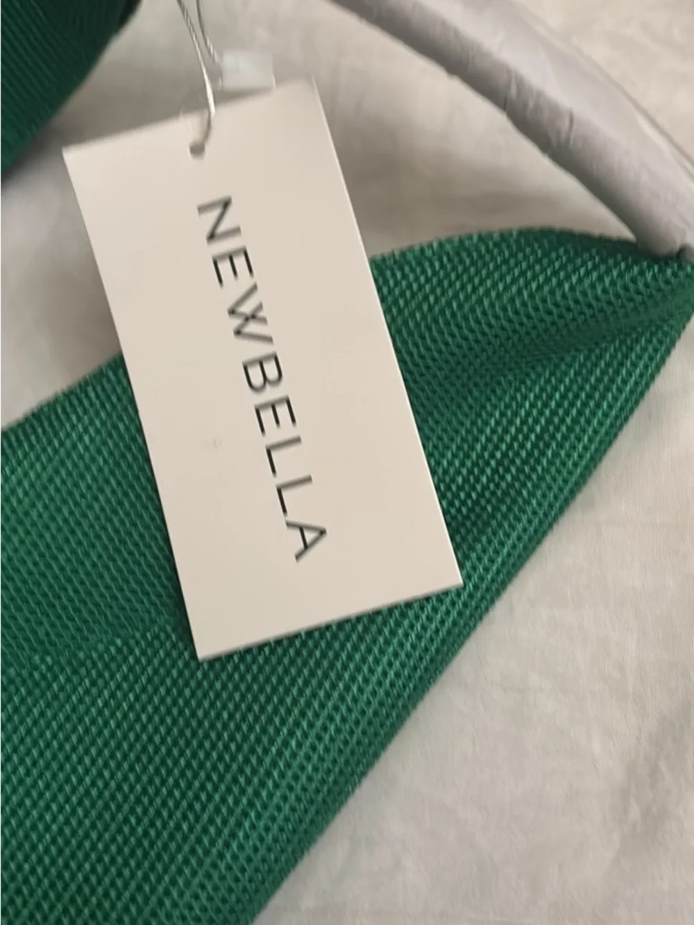 NewBella Anna knit Green mesh hobo bag .